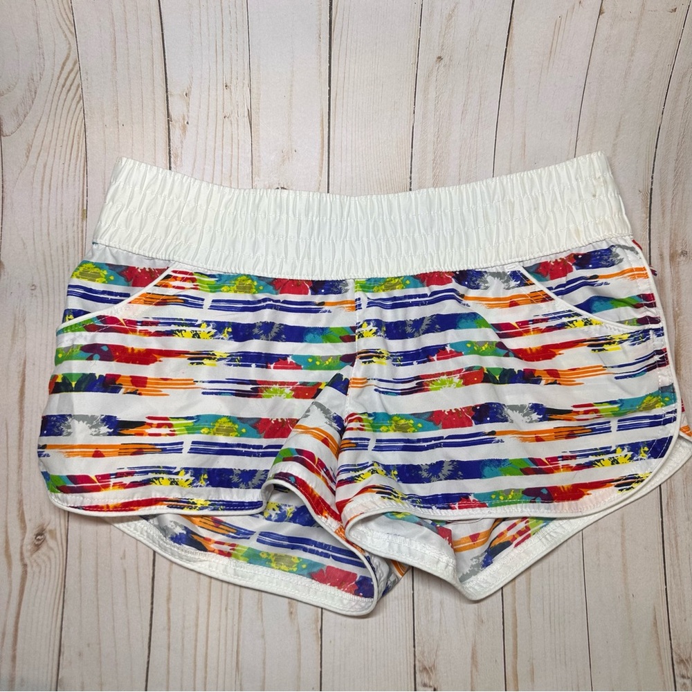 Xhilaration Women's Multicolor Striped Athletic Shorts